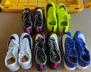 Lot Of 5 Nike Triple Jump Elite 2 Spikes White/Black/Blue/Volt **SHOES ONLY** - Picture 1 of 6