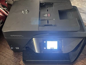 HP OfficeJet Pro 6975 Inkjet Printer Black Pre Owned Tested Works has Cord - Picture 1 of 12