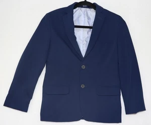 IZOD Blazer Youth Boys 10 Blue Stretch Lined Two Button Jacket Church Preppy - Picture 1 of 7