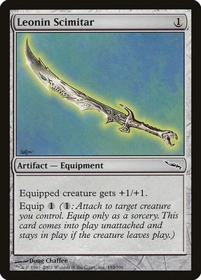 (2x) LEONIN SCIMITAR - Mirrodin – MTG Magic the Gathering Card - Common - Image 1 of 4