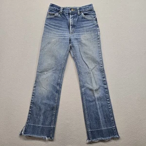 Lee Jeans Adult 26x34 Blue Denim Vintage Distresssed Made In USA 100% Cotton - Picture 1 of 22