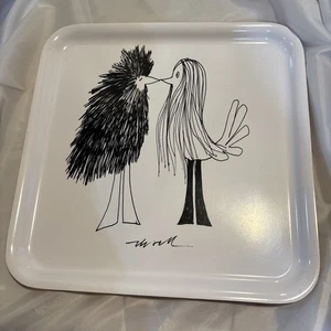 IKEA Olle Eksell 13” Square Serving Tray Onskedrom Novelty Bird People - Picture 1 of 7