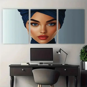 3pcs Beautiful Girl Boss Minimalist illustration Wall Art Canvas Unframed/Framed - Foto 1 di 9