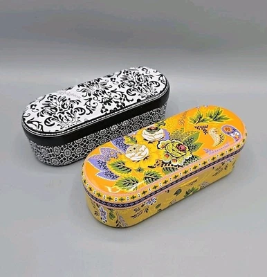 Brighton 2 Estuches para Gafas de Sol Diseño Floral Paisley Y2K Viaje Negro Blanco  Foto 1 de 4