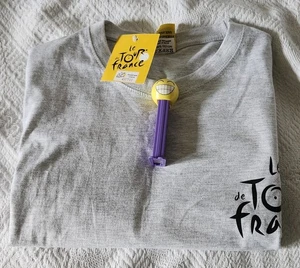 Tour de France T-Shirt Adult Mens XXL Grey Yellow Map 2009 New W/Tags - Picture 1 of 16