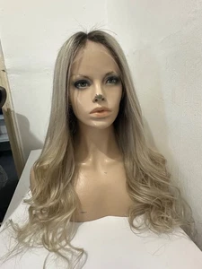 Ash Blonde rooted full lace wig, 100% human hair BN - Picture 1 of 24