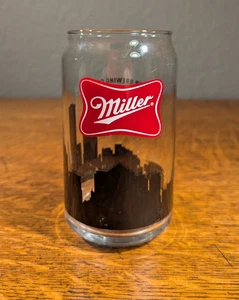 Vintage Miller Bierdose Pint Glas Milwaukee WI USA Miller Beer Glass Since 1855 - Bild 1 von 8