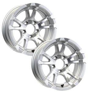 eCustomrim 2-Pack Aluminum Trailer Wheels 13X5 5 Lug On 4.5 Avalanche Silver Rim - Bild 1 von 5