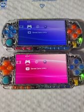 Sistema de consola Sony PSP 3000 transparente con botones de color estilo personalizado importación