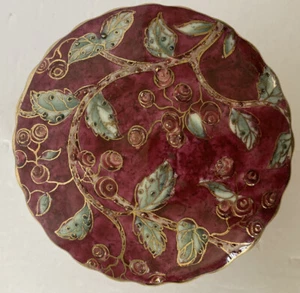 Toyo Trading Co Red Gold Multi Floral Decorative Trinket Box - Bild 1 von 4