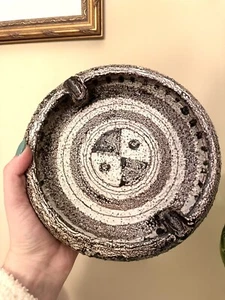 MCM Rosenthal Netter Aldo Londi Bitossi 10" Ashtray Brown Italian Pottery - Picture 1 of 5