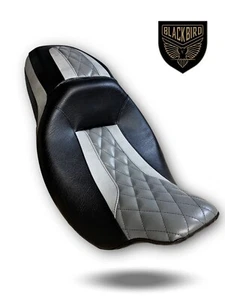 Harley Street Glide / Road Glide Seat Cover 2011-2023 (Grey Diamond Inlays) - Picture 1 of 2