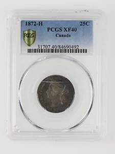 1872-H Canada 25c Quarter - PCGS XF 40 - Picture 1 of 4