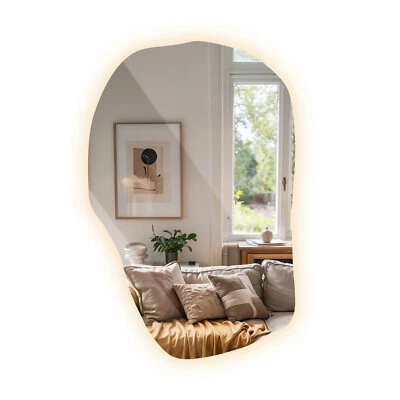 LED Wandspiegel Wohnzimmer Lichtspiegel Badezimmerspiegel 70 cm x 45,5 cm - Bild 1 von 4