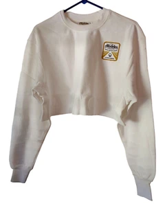 Neu MODELO Bier Cerveza weiß Cropped Taille Langarm SWEATSHIRT UNBEKANNT Small - Bild 1 von 9
