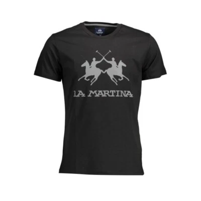 LA MARTINA Polo Argentino t-shirt polo maglietta top maglietta con logo uomo - Immagine 1 di 2