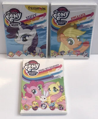 3 Set MY LITTLE PONY FRIENDSHIP IS MAGIC DVDs Spring Friendship Applejack Rarity - Image 1 of 4