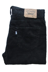 Levi's 512 men's corduroy jeans bootcut W34 L32 black rare discontinued LEVH829 - Picture 1 of 10