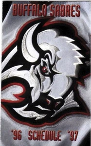 1996-97 BUFFALO SABRES HOCKEY POCKET SCHEDULE - Picture 1 of 1