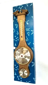 Wetterstation Thermometer Barometer Handarbeit Holz Hydrometer Nr. 10 - Bild 1 von 5