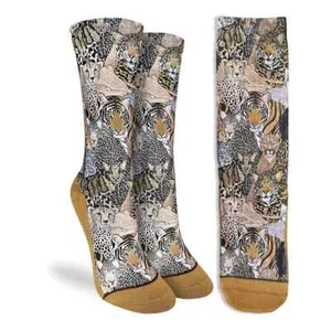 Calcetines Big Cats para mujer calce activo talla 9-11 buena suerte novedad moda nuevos - Imagen 1 de 1
