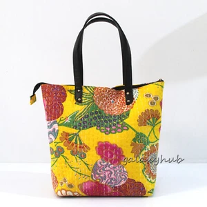 Indian Women's Kantha Hand Work Cotton Handbag Shopping Carry Bags Shoulder Tote - Picture 1 of 4