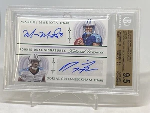 2015 National Treasures  Auto Marcus Mariota ROOKIE RC  /5 RC BGS 9.5/10 POP 1 - Picture 1 of 11