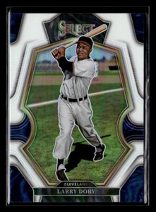 Larry Doby #'d /149 - 2023 Panini Select White Holo Prizm #105 Cleveland Indians