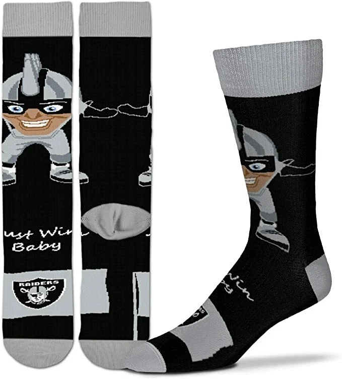 NFL Las Vegas Raiders Just Win Baby Al Vestido Calcetines Hombres Jóvenes 2 Tallas Disponibles Foto 1 de 1