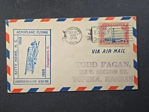  1928 25th Anniversary of Kitty Hawk cover - Youngstown Ohio stk#888 - Picture 1 of 4