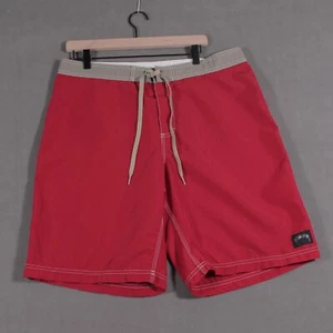Stussy Board Shorts Men 36 Cargo Red Adjustable Waist Swim Trunks Surf Beach USA - Picture 1 of 15
