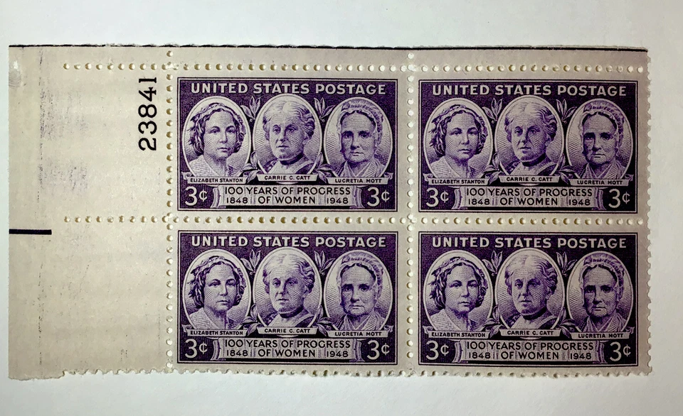 US 3 Cent 100 Years Of Progress Of Women 1948, Block Of 4, Scott #959, MNH. - Image 1 of 1