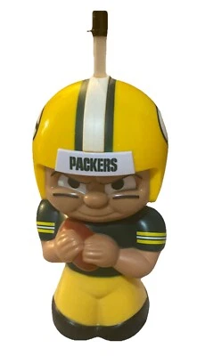 NFL Teenymates Big Sip Green Bay Packers 3D Personaje Taza Taza 16 Onzas Pajita Foto 1 de 4