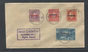 SAMOA 1916 COVER BEARING 2D, 21/2D, 6D EDWARD, 1S GV FROM APIA. VERY FINE. - Picture 1 of 2