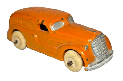 Barclay Die Cast Orange "Delivery" Van Pre-War U.S.A. - Pristine - Image 1 of 4
