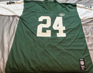 Mens XXL Reebok NFL New York Jets 24 Darrelle Revis Football Jersey Green 2XL NY - Picture 1 of 15