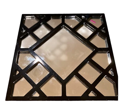 Howard Elliott Collection Mirror 92004 Anakin Black Lattice 20x20 Square - Image 1 of 4