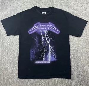 DGK Shirt Mens M Black Ghetto World Tour Skateboarding Skatelife Skater *FLAWS* - Picture 1 of 11