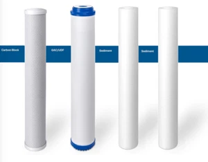 4 Big Blue Water Filter/Cartridges 4.5" x 20" | 2 Sediment,1 GAC, 1 Carbon Block - Picture 1 of 1