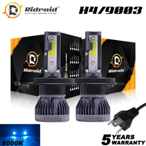 2PCS H4 9003 LED Headlight Bulbs 8000K Blue High Low Beam Kit Ultra-light Mini - Picture 1 of 12