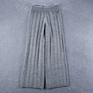 Abercrombie & Fitch Pants Women XS Gray Cable Knit Wide Leg Sweater Stretch - Picture 1 of 9