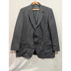 John Alexander Sport Coat Blazer Mens Large Windowpane Two-Button Suit Jacket - Picture 1 of 8