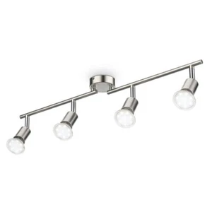 4 Way LED Ceiling Light Spotlight Kitchen Lamp Fitting GU10 2.9W Warm White - Picture 1 of 11
