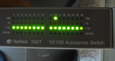 BAYSTACK  350T BAY NETWORKS ASE-THUB 16 PORT Canada,  powers up - Image 1 of 4