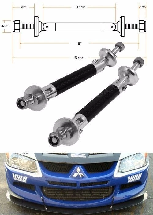 Black Carbon Body kit Bumper Lip Diffuser Struts Rod for MINI Land Rover - Image 1 of 1