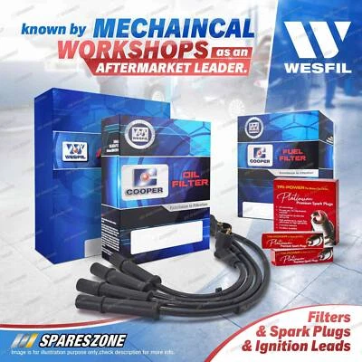 Wesfil Leads Platinum Spark Plugs Filter Kit for Ford Maverick DA 4.2L 88-91 - image 1 of 3