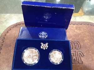1993 Bill of Rights Commemorative Coins 2-Coin Proof Set OGP NO COA - Picture 1 of 4