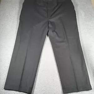 Stafford Dress Pants Mens 50x30 Gray 100 Wool Business Casual Cuffed Leg - Picture 1 of 11