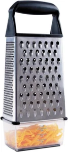 OXO Softworks Black Stainless Steel Box Grater with Measuring Container - Picture 1 of 10