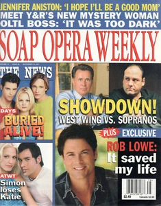 SOAP OPERA WEEKLY Magazine September 18 2001 Rob Lowe The West Wing Sopranos - Picture 1 of 2